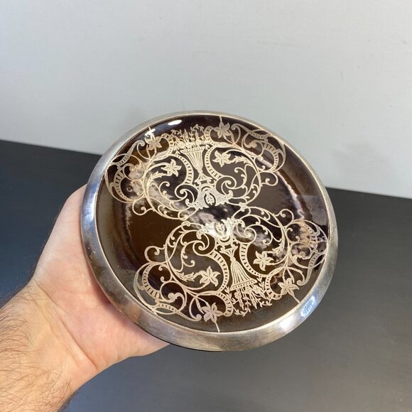 Vintage Gibsons England plate, Charger Plate Tray, Flowers and Ornaments, Round - Picture 9 of 10